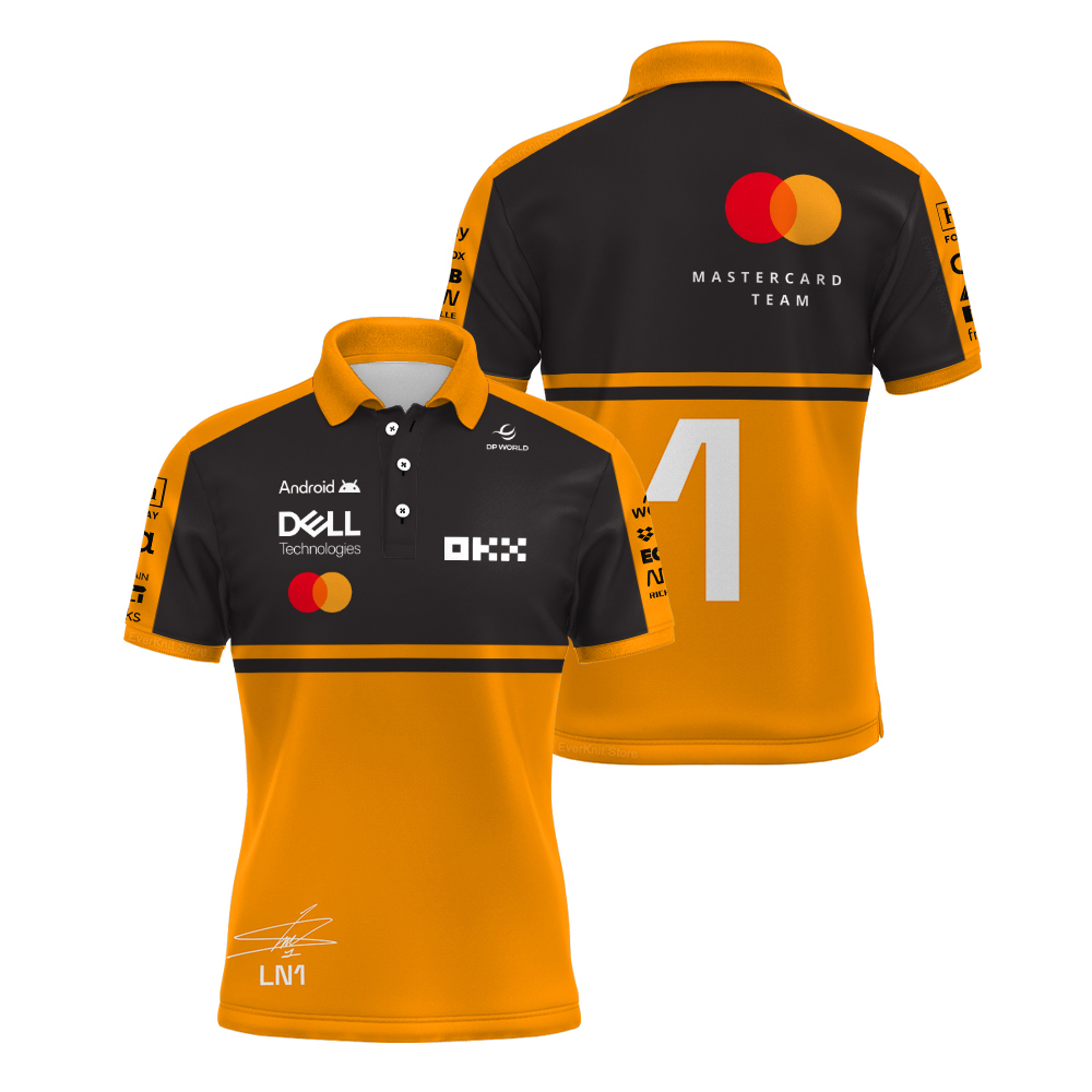 2026 新しいメンズノリス 1 レーシングチームポロシャツオスカーピアストリ 81 ドライバースポーツ通気性 Tシャツデイリーカジュアルプラスサイズポロ 6XL