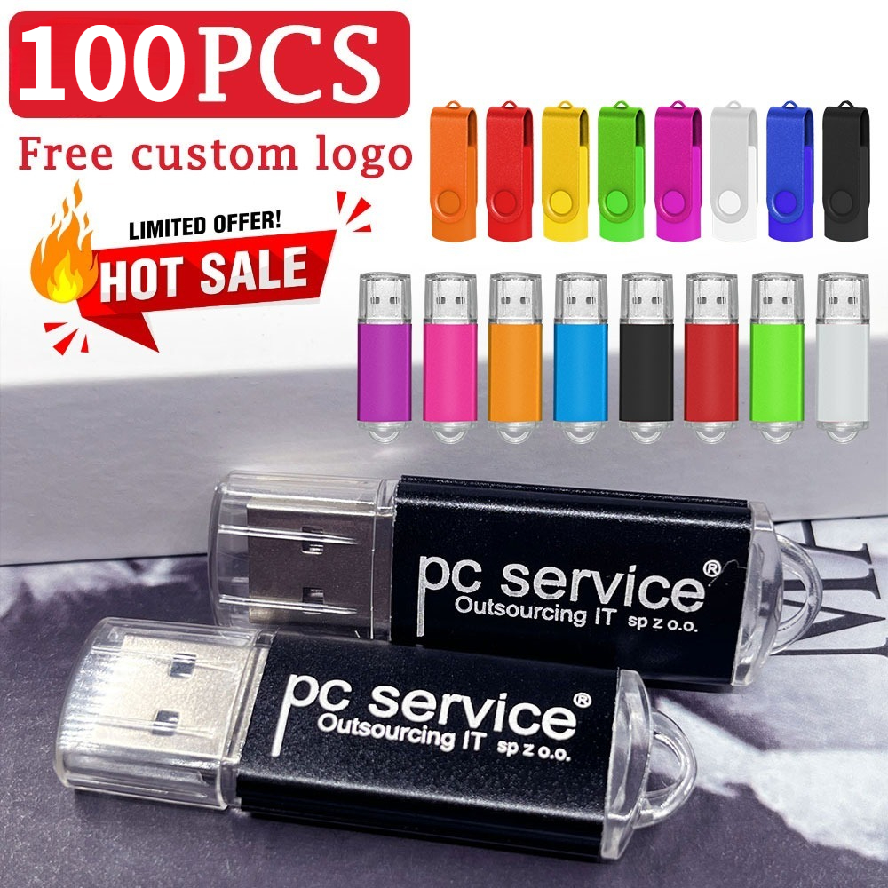 100 個卸売価格金属 USB 2.0 フラッシュドライブ 4 ギガバイト 8 ギガバイト USB ペンドライブ 64 ギガバイト 32 ギガバイトメモリスティック送料ロゴギフト防水 U ディスク