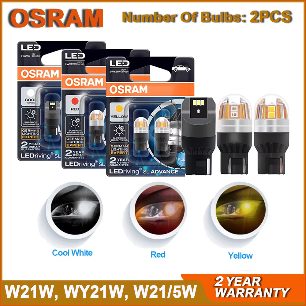 OSRAM LED ターンシグナルライト T20 W21W WY21W W21/5W 7440 7443 LEDriving SL Advance LED 車リバースランプブレーキストップバルブ (ペア)