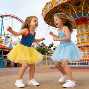 Girls' Tulle Dresses, Children's Sportswear, Yoga Clothing, Children's Tennis Skirts, Custom Logos, Girls' Casual Dresses, Summer Clothing, OEM Manufacturer