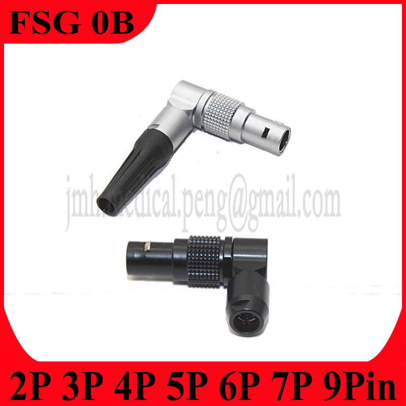 FSG 0B 2 3 4 5 6 7Pin 調整可能な直角オスプラグプッシュプルセルフロックコネクタ工業用カメラサウンドビデオデバイス
