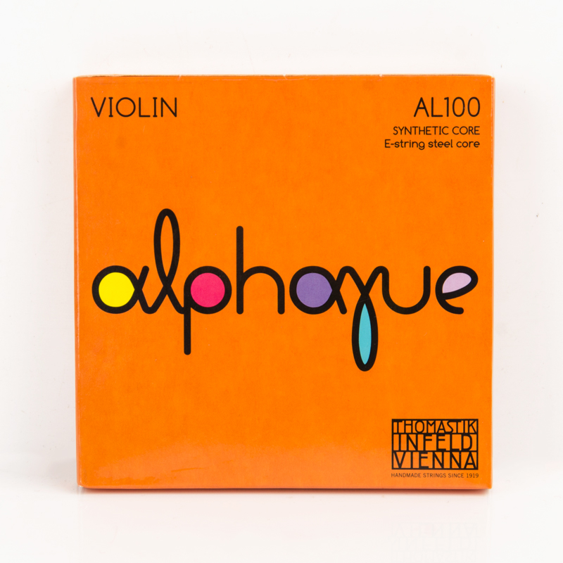 Thomastik-Infeld ALPHAYUE AL100 バイオリン弦セット 4/4 サイズ 合成コア アルミニウム/シルバー巻 E-カーボンスチール ミディアムテンション
