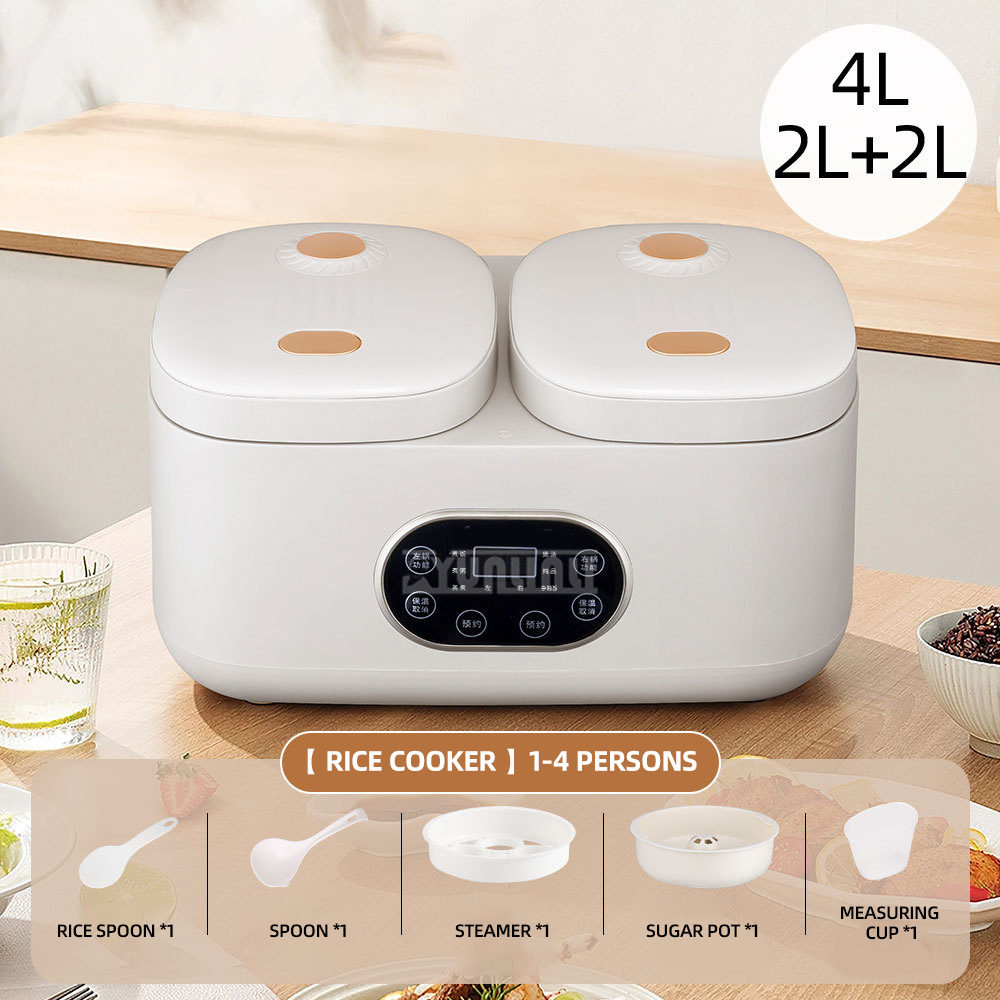 4L ダブル炊飯器 低糖質 多機能ノンスティック炊飯鍋
