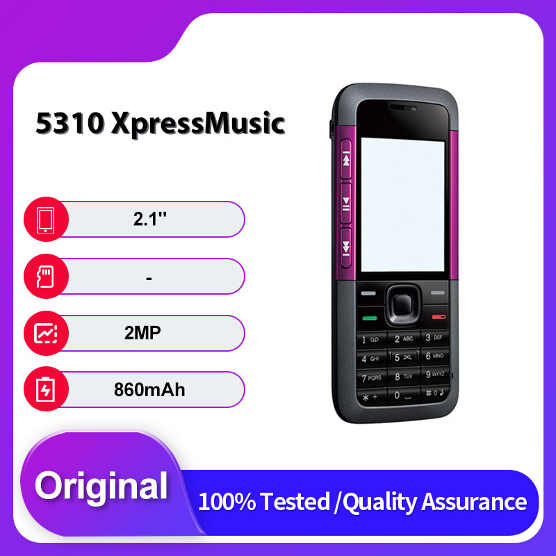 オリジナルロック解除 5310 XpressMusic GSM 850/900/1800 2 グラム Bluetooth 携帯電話ロシア語アラビア語キーボードフィンランド製