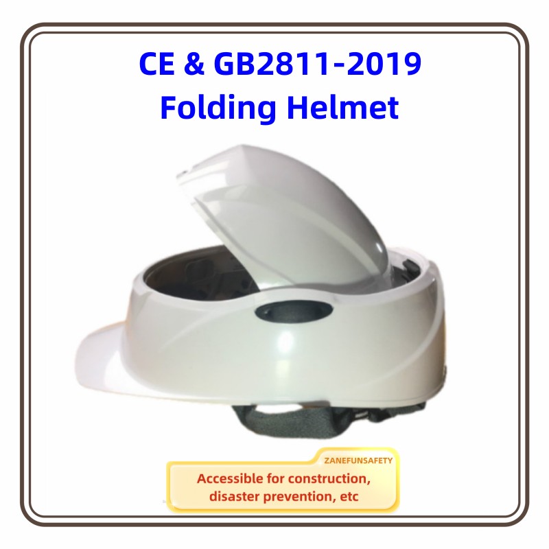 認定折りたたみヘルメット便利なCE GB2811-2019建設安全ヘルメットポータブル防災レスキューヘルメット