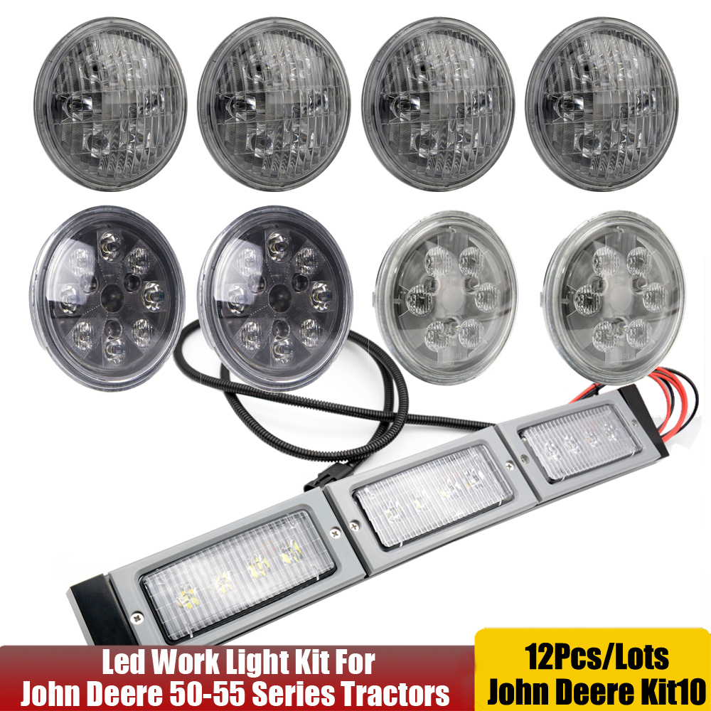 John Deere 4050 4250 4450 トラクター用 12V 24V ノーズ LED 変換ライトキット