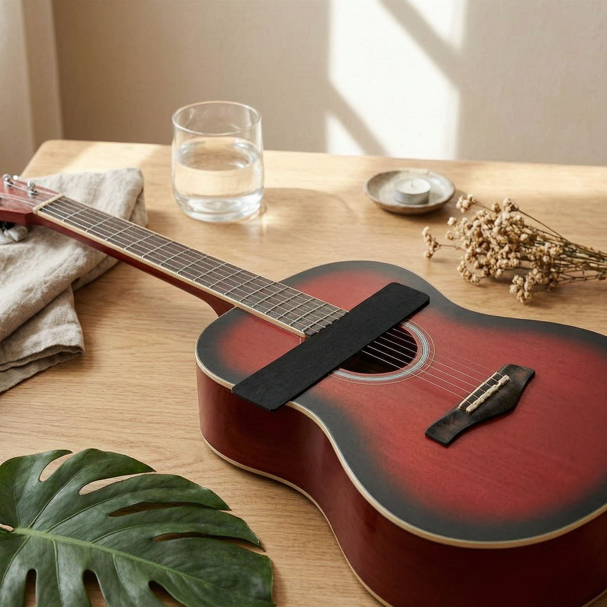エボニー指板ブランク安定した低音指板ブランク材スロットなし木材広葉樹製作者、楽器修理用