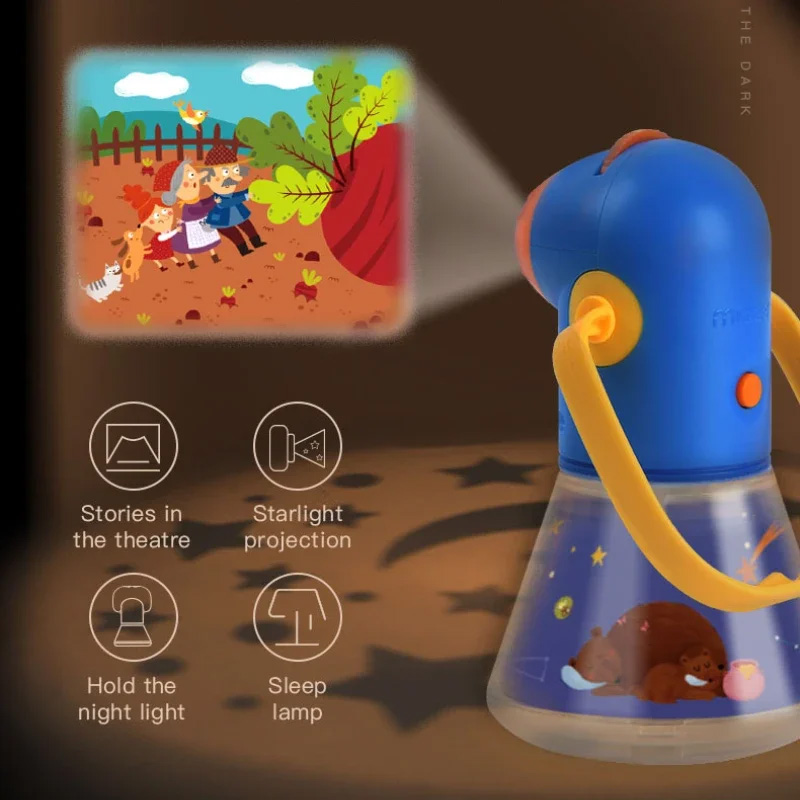 子供のストーリープロジェクターナイトライト懐中電灯トイストーリーマシン睡眠ランプ発光おもちゃ赤ちゃん早期教育おもちゃ