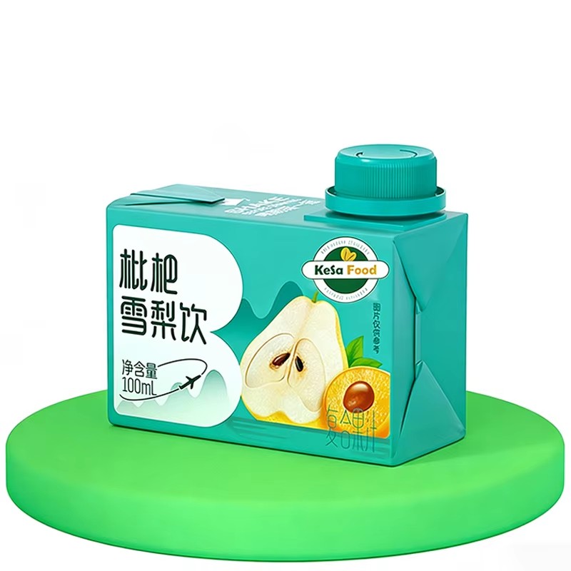 100ml ナチュラルハラール認証 ビワと洋梨風味のフルーツジュースドリンク 24本