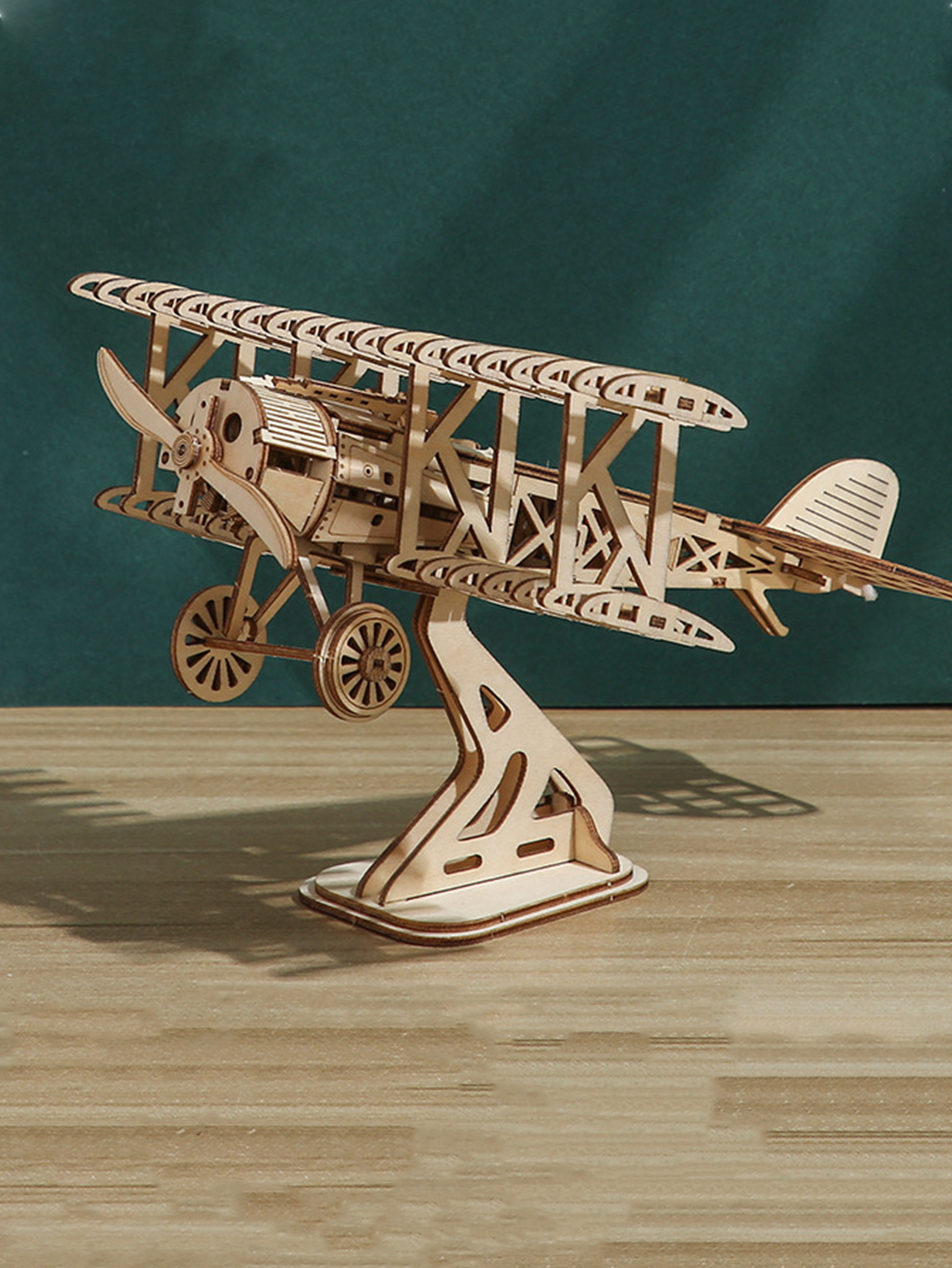 3D 木製パズル木製 DIY クラフト複葉機モデルキット手作りギフト