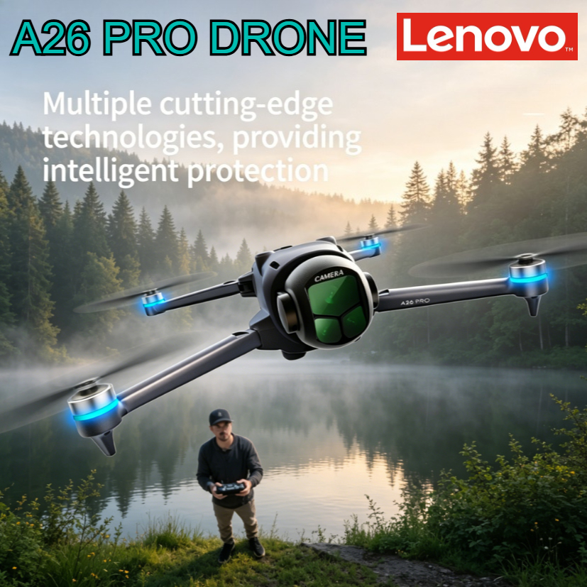 レノボ A26 プロドローン 5 グラム WiFi ドローン 4K デュアル HD カメラ大画面リモコンブラシレスモータープロフェッショナル Quadcopter おもちゃ