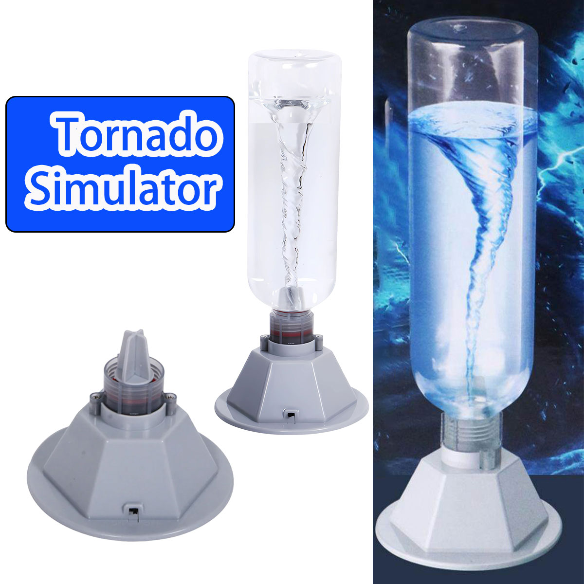 トルネードメーカーキット 風水シミュレーター おもちゃ 組み立て簡単 DIY 科学工作 学習教育 ギフト 空ボトルあり/なし (箱なし)