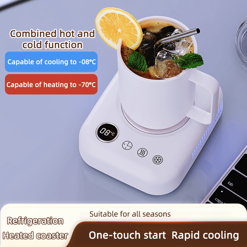 2 in 1 急速冷却カップヒーターカップ電気クーラーポップ缶飲料コーヒーミルクウォーマードリンクホルダーウォーマーマグクーラーカップ