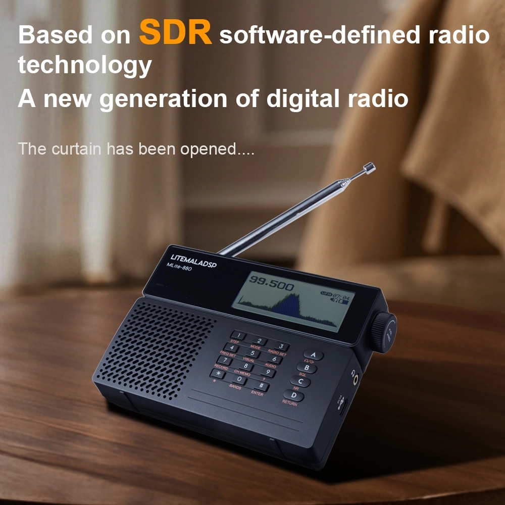 2026 新しいアップグレード MLite-880 Malahit SDR Malahiteam 正規ライセンス受信機ポータブルラジオフルバンド受信機 5000mAh バッテリー