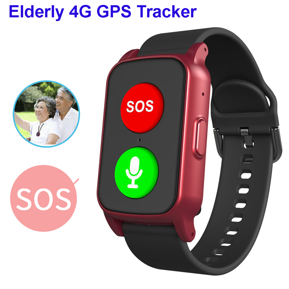 4G Elderly GPS Tracker Location Tracking Position Bracelet With Smart Heart Rate Fashion Temperature Anti Loss GPS Watch Tacking