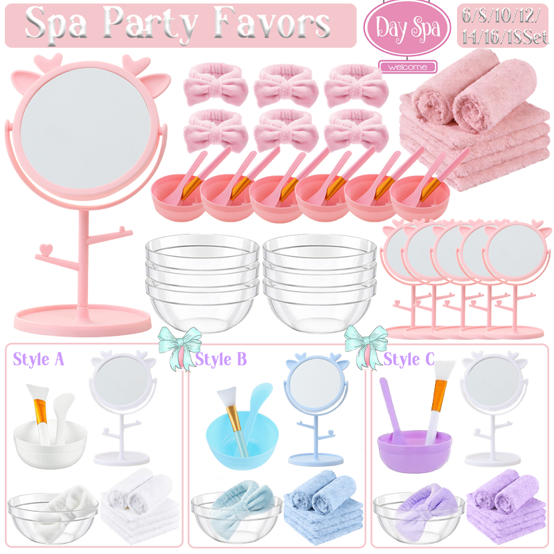 6/8/10/12/14/16 セットスパパーティー用品女の子の誕生日パーティー DIY 子供の誕生日パーティー用品お泊りパジャマパーティーの好意