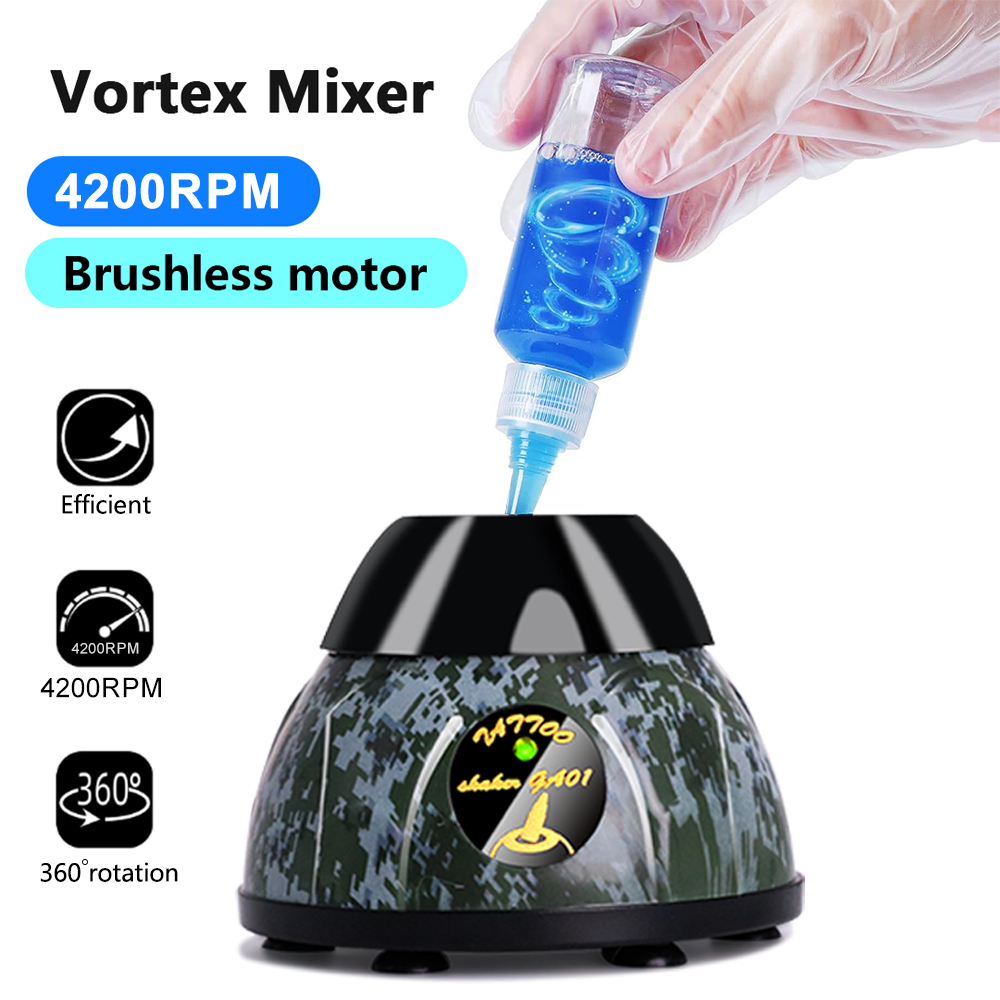 タッチ機能付きワイヤレスミニボルテックスミキサー 4200 rpm ラボミキシング、ラボペイントシェーカー、タトゥーインク、マニキュア用
