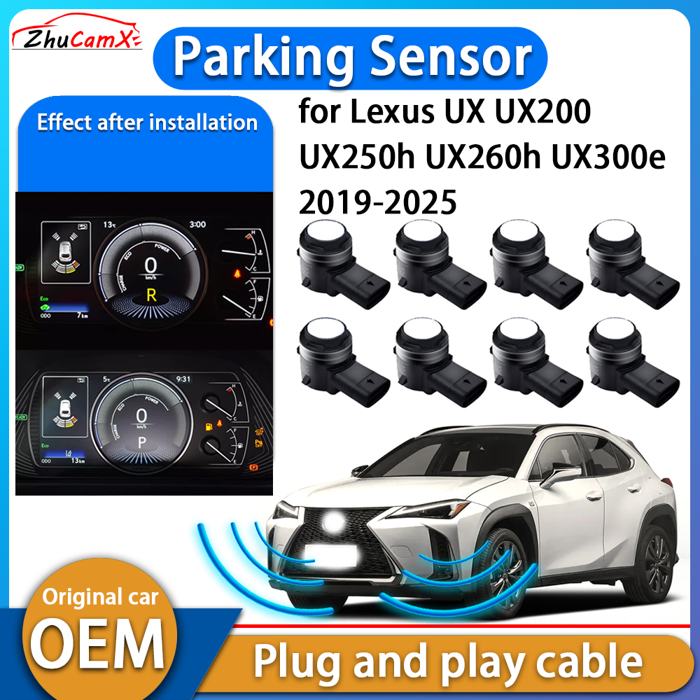 ZhuCamX 逆転リバースバックアップレーダーブザー検出システムパーキングセンサーレクサス UX UX200 UX250h UX260h UX300e 2019-2025用