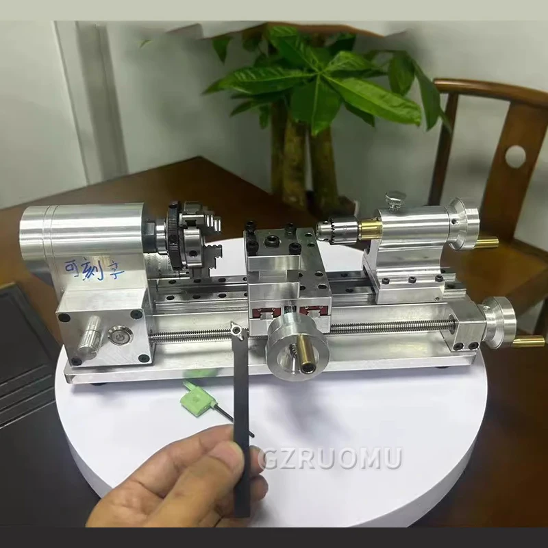 DIY ミニ旋盤多機能家庭用木工自家製小型旋盤ポータブルデスクトップマイクロ旋盤 110V-220V 100-2500r/分