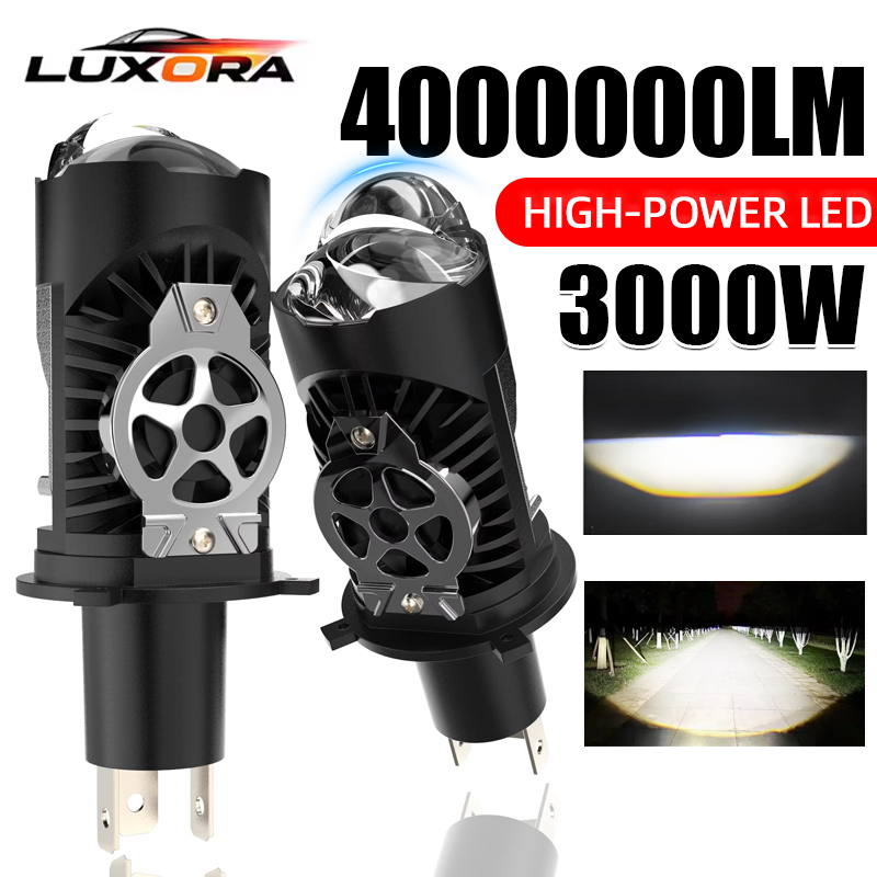 ハイパワー H4/9003/HB2 LED ヘッドライト電球プロジェクターレンズ Canbus 3000 ワット 4000000LM 6500 K 超高輝度 H4 LED 車/バイク用