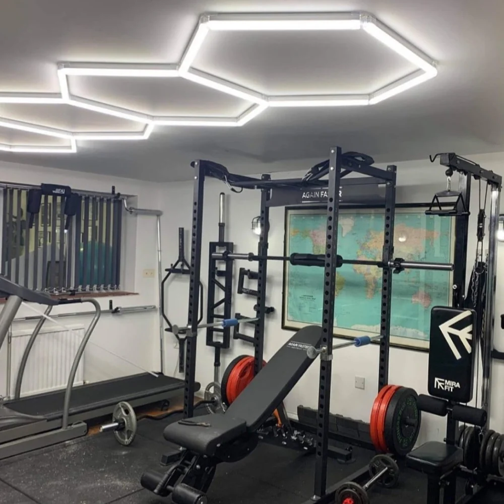 ガレージ六角 LED ライト 50000H 6500K 超高輝度ホームジム理髪店カーディテールバー地下ワークショップ天井照明