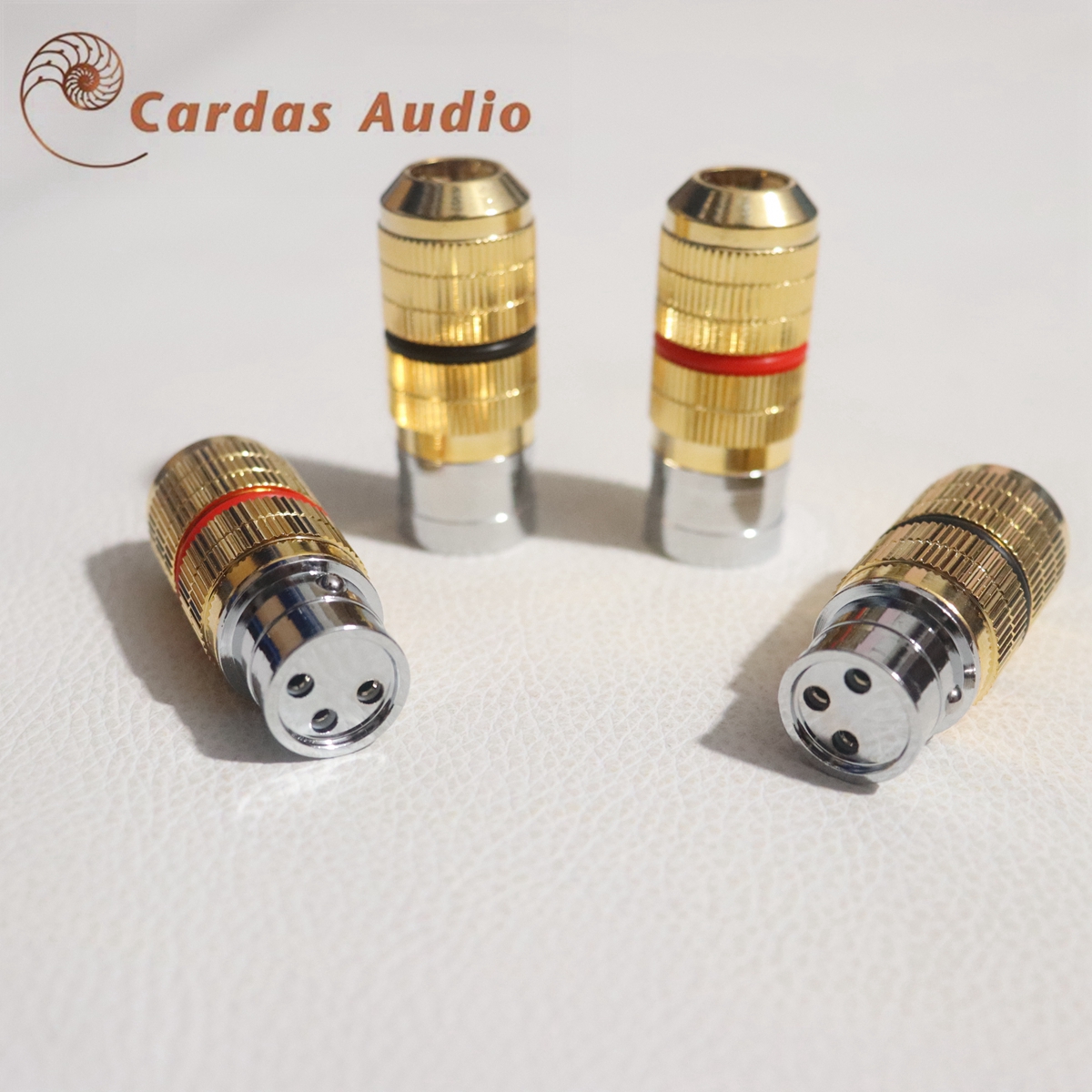 オリジナル CARDAS オーディオロジウムメッキ XLR オス/メスプラグ 3 ピンバランスプラグ HiFi オーディオワイヤーコネクタ純銅シェル