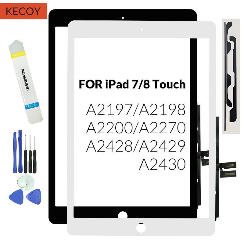 iPad 2019 2020 10.2インチ タッチスクリーン 第7世代 第8世代 A2197 A2198 A2200 A2270 A2429 デジタイザースクリーン交換用 1個 + 接着剤