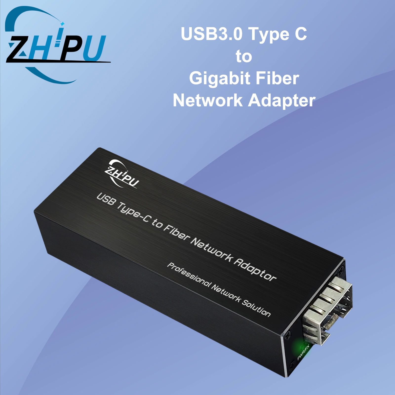 USB3.0 Type C - ファイバーネットワークアダプター、100/1000base-X USB - Open SFP ギガビットネットワークカード、コンパクト NIC ネットワークアダプター