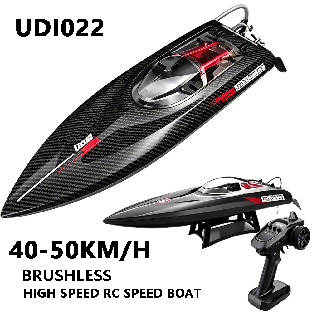 真新しい大型 RC スピードボート UDI022 650 ミリメートル 50 キロ/h 高速ボート 2.4 グラムブラシレス独立した電気速度調整合金おもちゃ