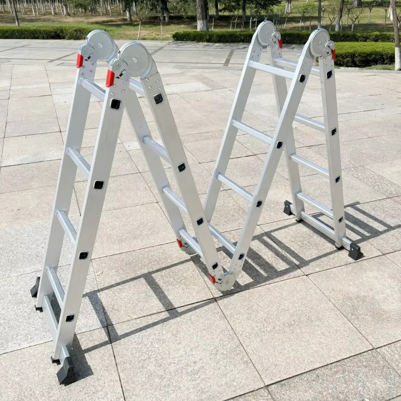 高品質 4*8 ステップアルミ建設はしご小さなジョイントモダンなデザインの熱い販売折りたたみはしご