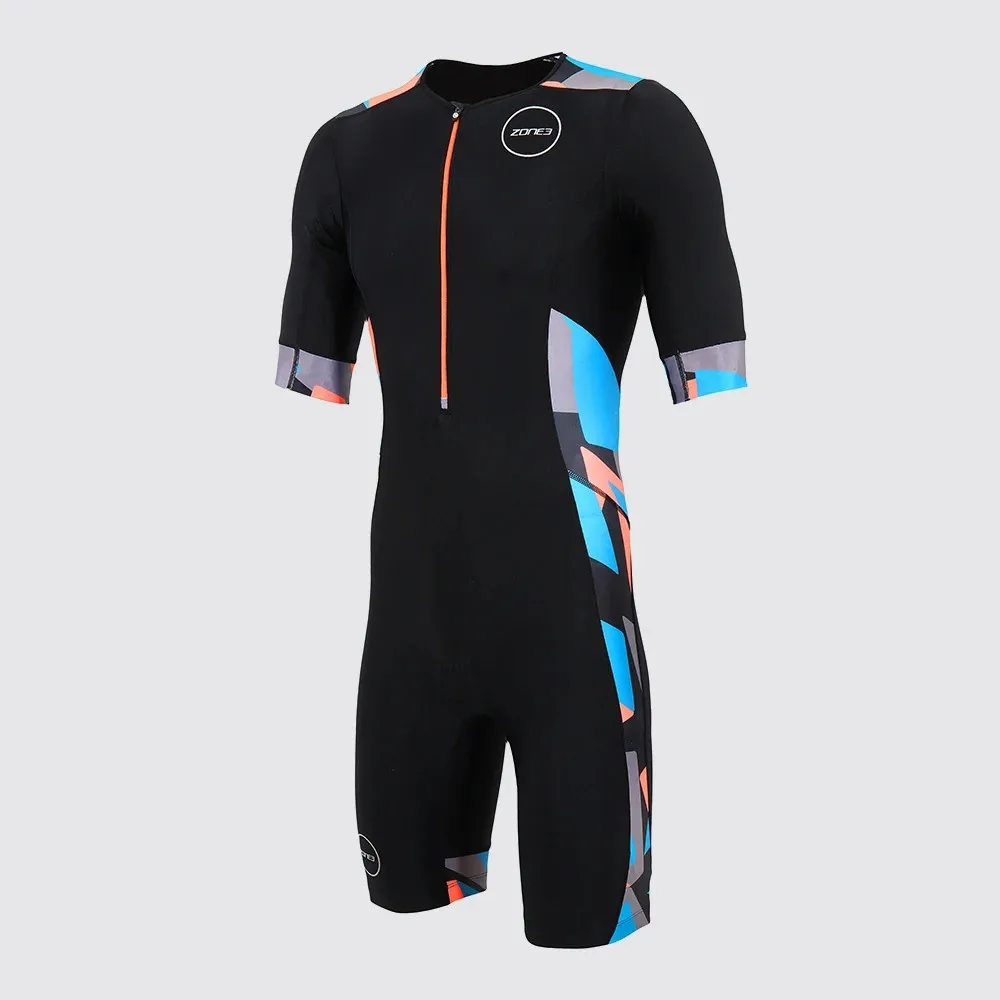 Zone3 男性サイクリング半袖水泳スーツトライアスロンバイクレーシングトライスーツマイヨ Ciclismo 水泳ランニング服スキンスーツ