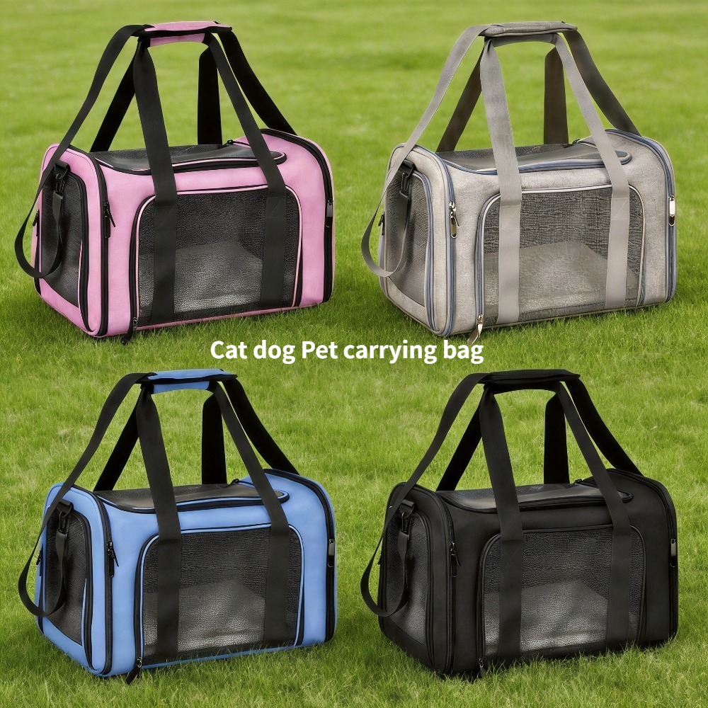 ポータブルで通気性のある犬猫用キャリーバッグ - ソフトサイドバックバッグ - ペットバックパック - ペットトラベルバッグ - 旅行や遊び用のペットハンドバッグ