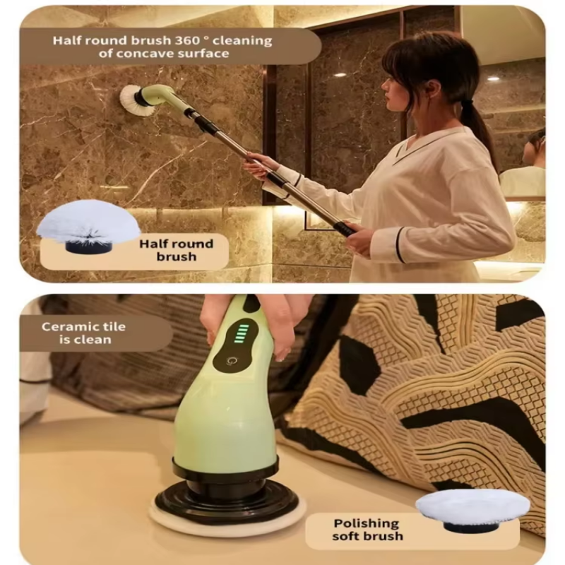 9-in-1 電動クリーニングブラシ電動スピンクリーニングスクラバー電動クリーニングツールパーラーキッチンバスルームクリーニングガジェット