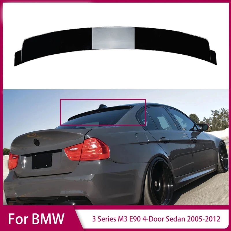 リアルーフスポイラースプリッターウィングリアウィンドウスポイラーボディキット BMW 3 シリーズ M3 E90 4 ドアセダン 2005-2012 リアウイングリップ