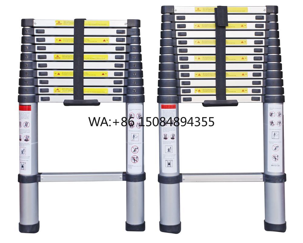 3.8M Aluminum Telescopic Ladder,escaleras De Aluminio EN131-6