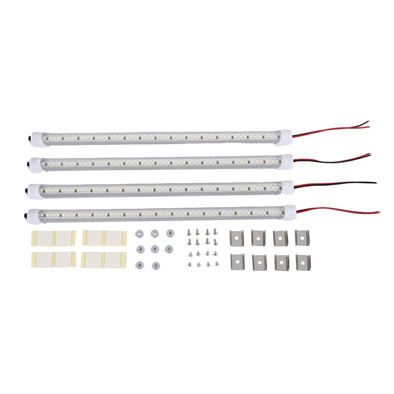 信頼性の高い-12V インテリア LED ライトバー 48 LED ストリップライト スイッチとマグネット付き 6500K 白色光 車 バン RV 米国プラグ付き