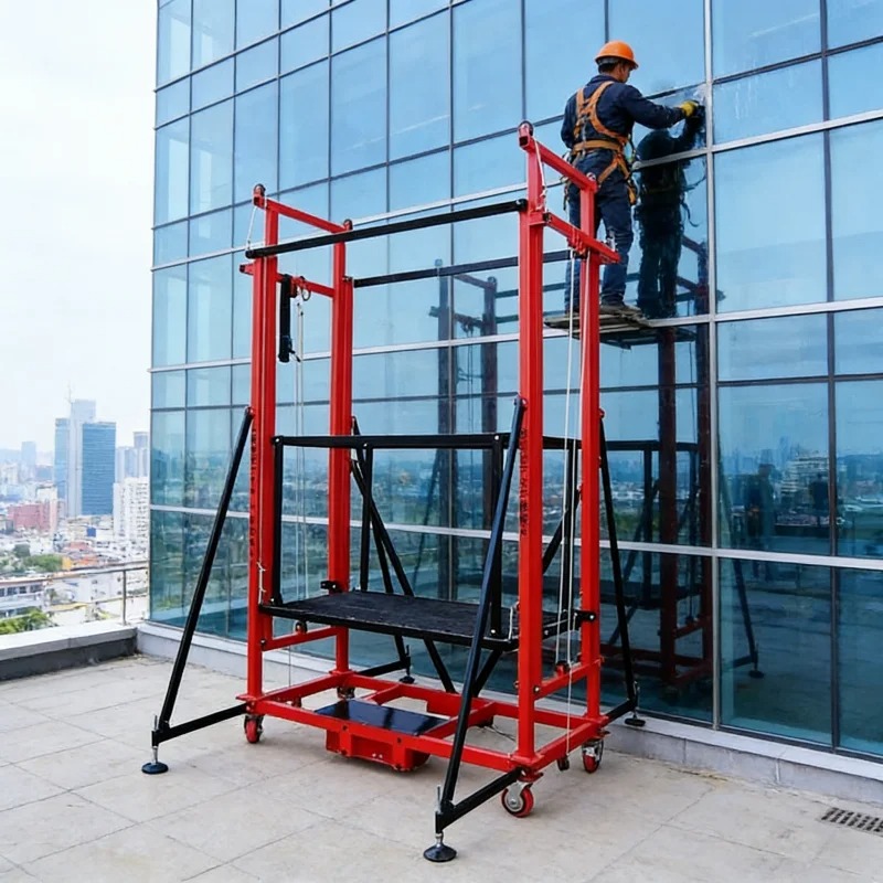 Construction 500Kg Lift for Sale 6M Platform Liftine Electric Lifting Foldable Mobile Aluminum Ladder Scaffolding Scaffold Lift
