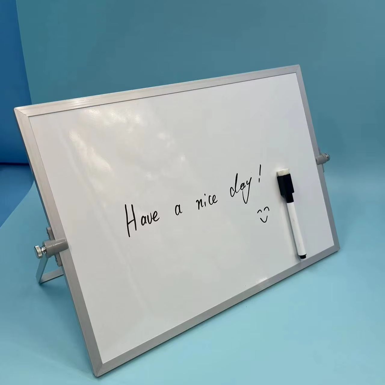 12×16インチ卓上ホワイトボード、高さ調節可能なスタンド付きドライイレースボード、学生、オフィス、家庭向けのミニホワイトボード