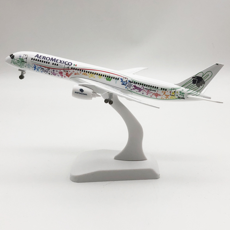ディスプレイ 20 センチメートルスケールアエロメヒコ 787 B787 航空機 ABS プラスチック Assebmly 飛行機モデルのおもちゃ大人のファングッズお土産