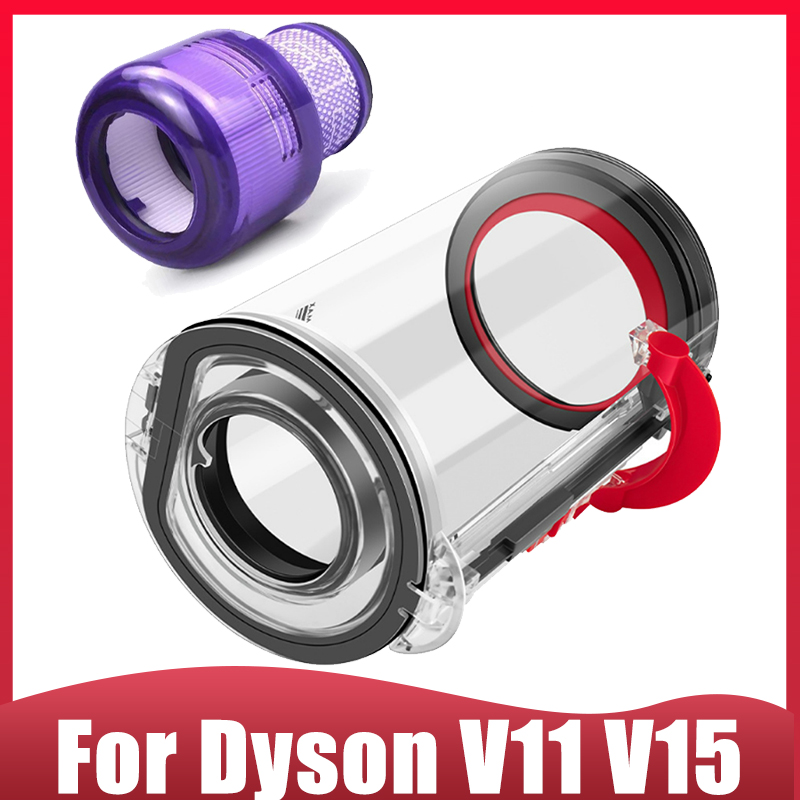 ダイソン V11 V15 SV14 SV15 SV22 掃除機大型ゴミ箱 HEPA フィルター付き、ダストバケツ交換部品