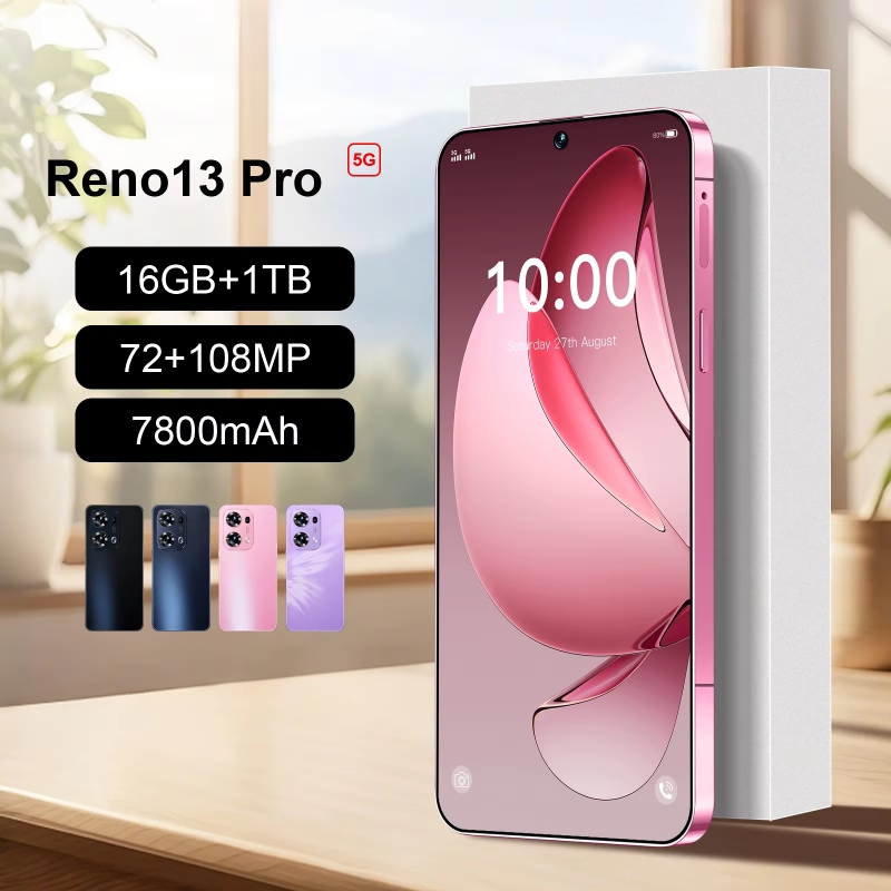 2026 Reno13 プログローバルバージョンスクリーンスマートフォン 7.3 インチフル 5 グラム携帯電話 7800mAh 電話 108MP 16 TB 1TB Celulare 携帯 YY12
