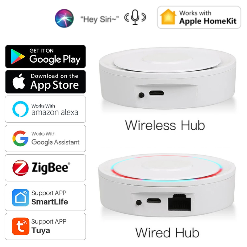 ZigBee 3.0 ゲートウェイ Tuya ハブ有線ワイヤレス ブリッジ Google Home スマート ライフ APP リモート コントロール Alexa Apple HomeKit のサポート
