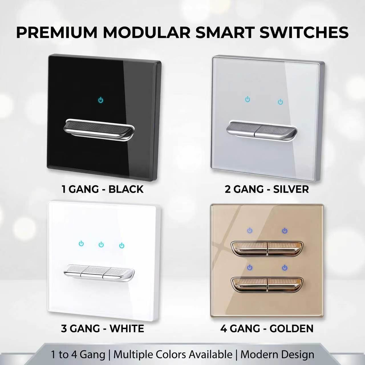 ガラスタッチスイッチ強化クリスタルパネル 1/2/3/4 ギャングウォールライトスイッチ高感度 LED バックライト金属プッシュボタン 110V 220V