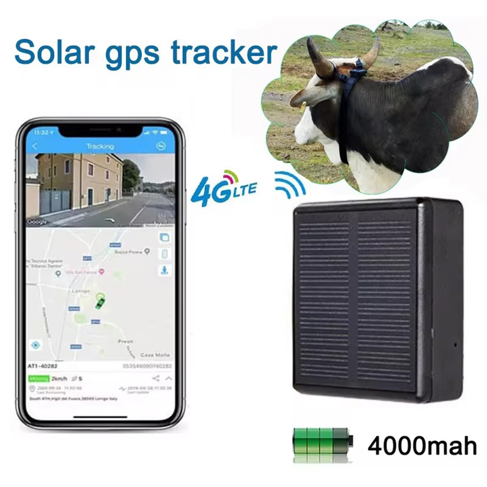 ソーラー GPS トラッカー RF-V24 2 グラム 3 グラム 4 グラム 4000 mAh WIFI 牛牛羊馬ラクダビッグ動物追跡デバイスファームヘルパー GPRS ロケーター