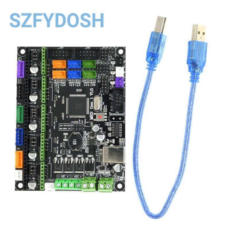 MKS GEN L V1.0 回路基板 3D プリンタマザーボードコントロールパネルメインボード Ramps 1.4 と互換性