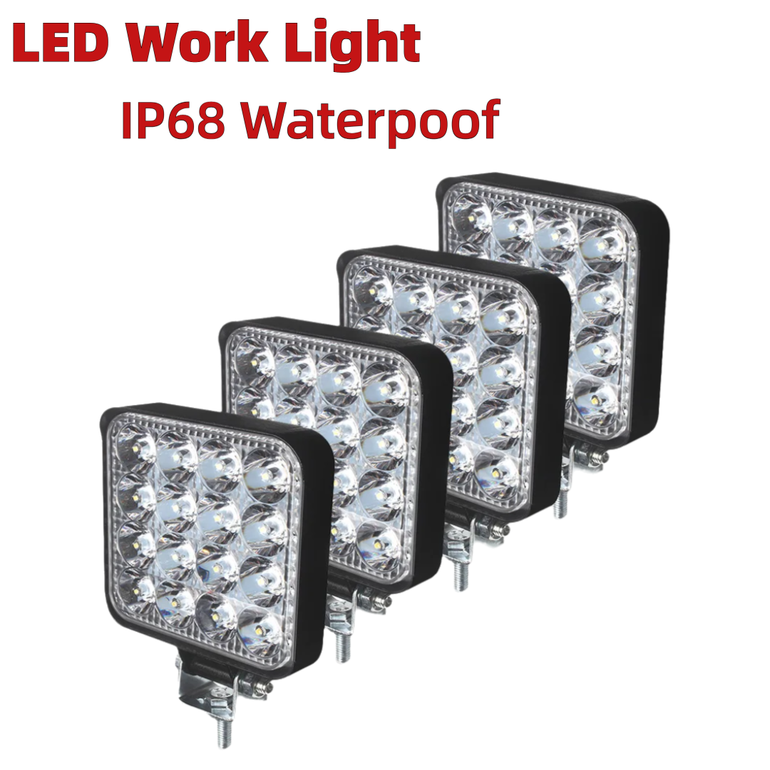 新車 LED ライトバー 48 ワット LED バー 16Barra スクエアスポットライトオフロード LED ワークライト 12V 24V 27 ワット車のトラック 4X4 4WD 車 SUV ATV