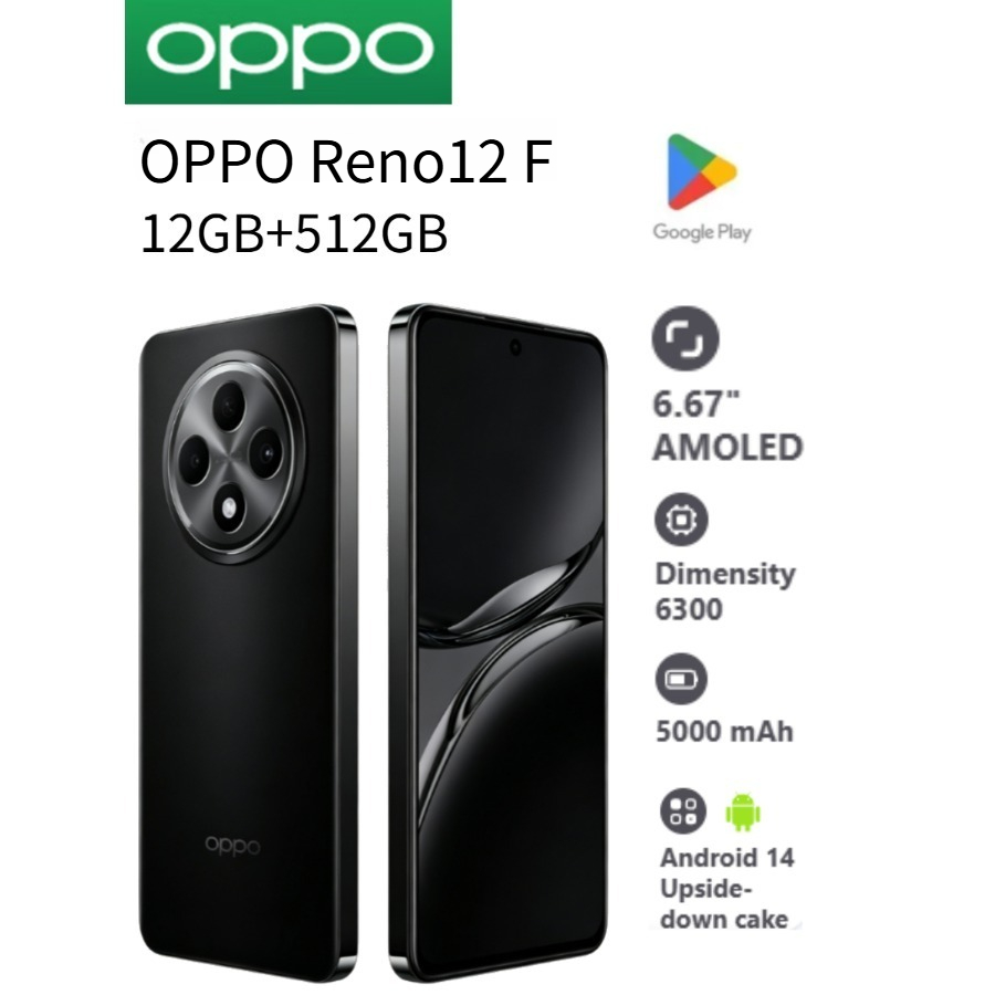 2026 新しい OPPO Reno12 F グローバルロック解除デュアル SIM 携帯電話 6.67 インチ 120Hz 高 AMOLED ディスプレイ 50MP ハイカメラ Android 携帯電話