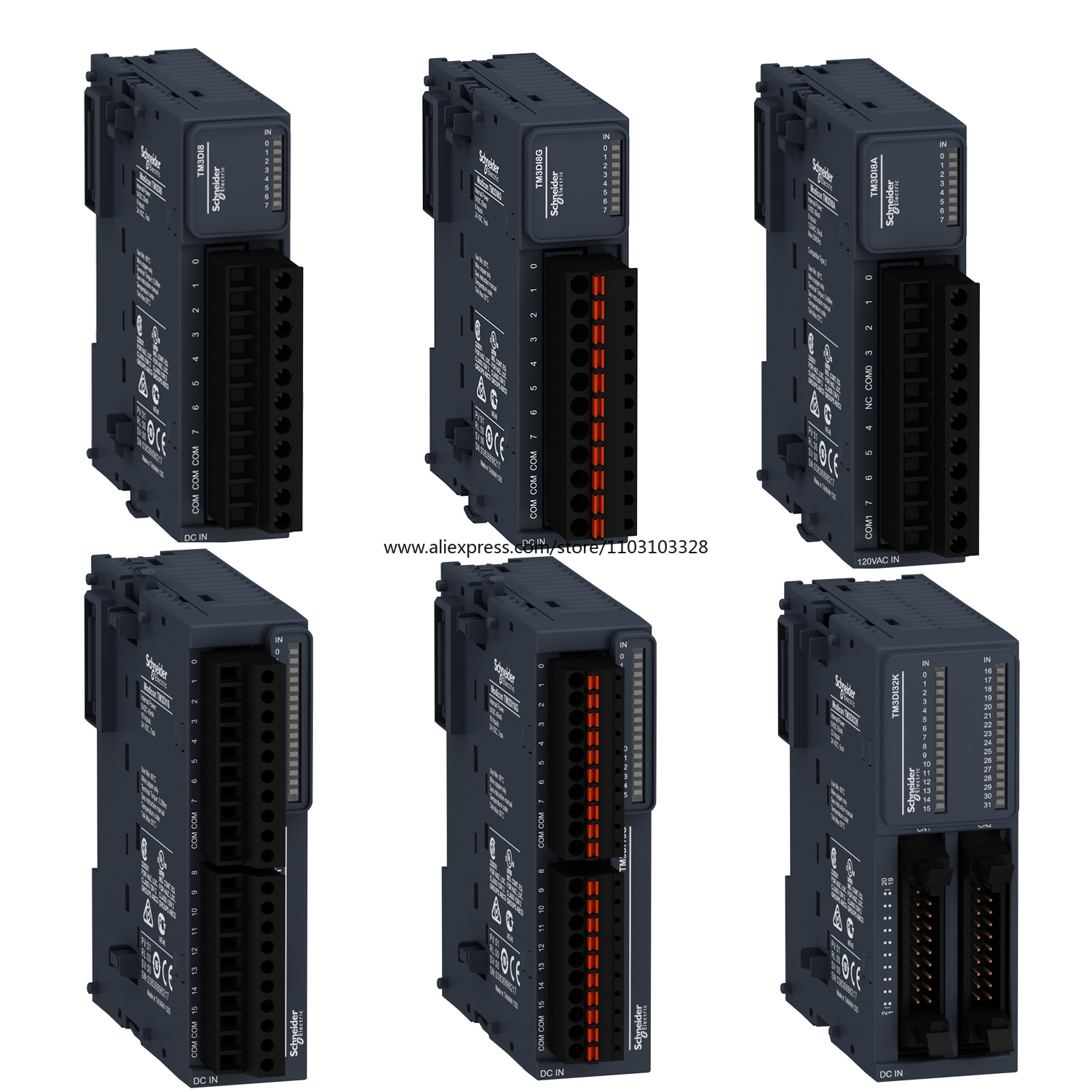 TM3DI8 TM3DI8G TM3DI8A TM3DI16 TM3DI16K TM3DI16G TM3DI32K 真新しいオリジナル、PLC modicon TM3 IO ディスクリート入力モジュール