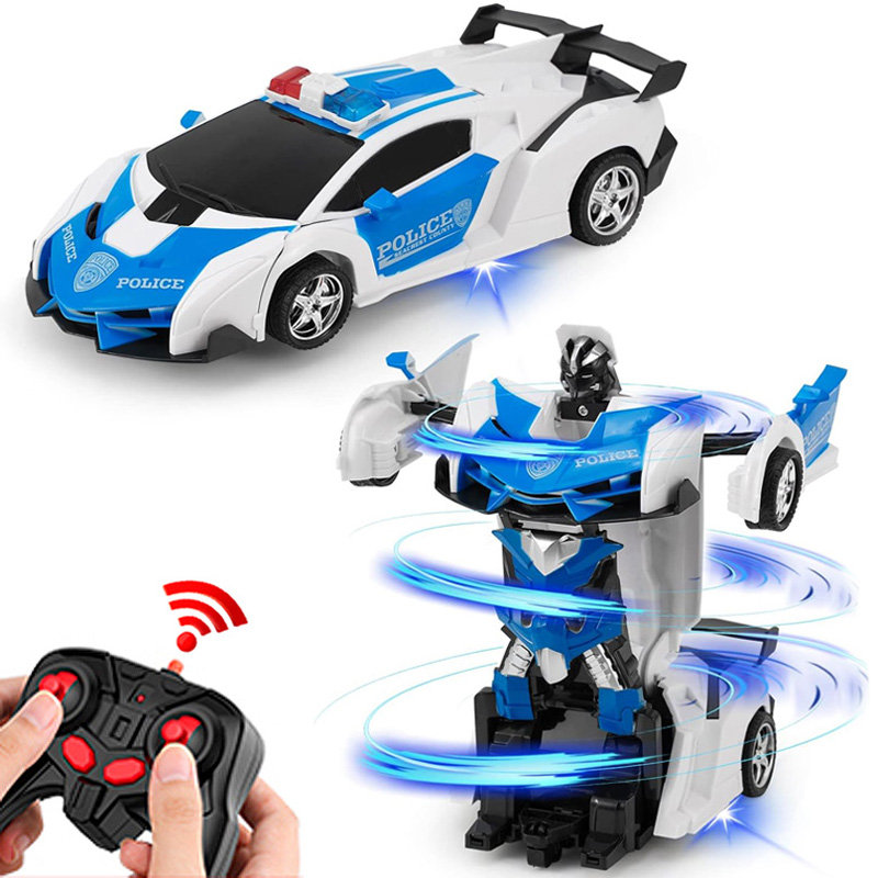 電動 RC カー 2 で 1 変換ロボットスポーツ車両モデルロボット男の子のおもちゃリモートクール RC 変形車子供のおもちゃのギフト