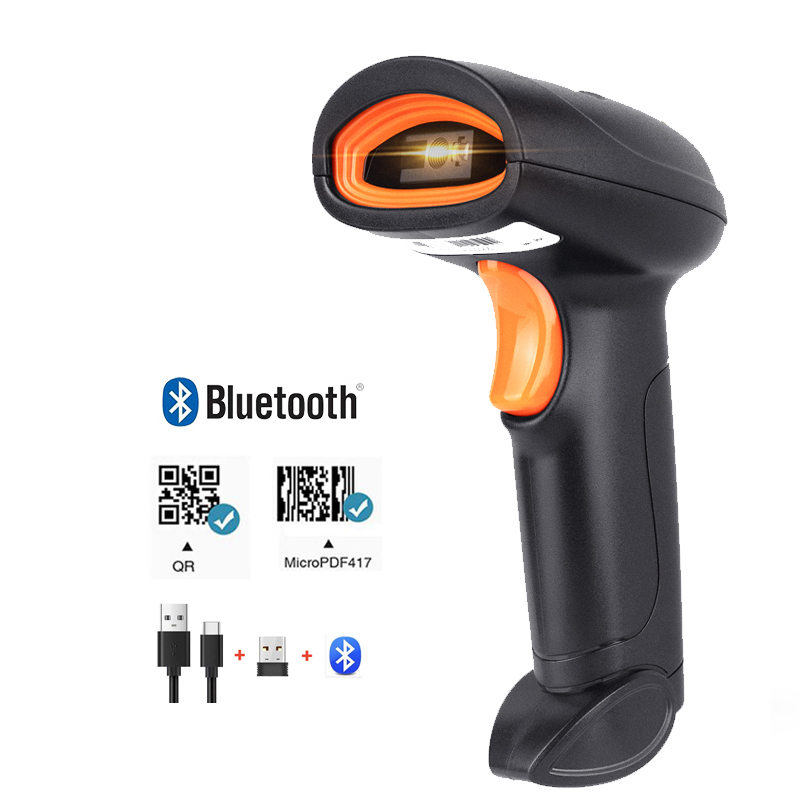 H4B Bluetooth ワイヤレス有線バーコード スキャナ 2D QR コード リーダー PDF417 および H3 ハンドヘルド バーコード リーダー 物流店のサポート